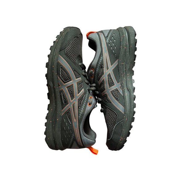 Asics Mens Trail Running Shoes Size 8 Black & Orange Mesh Durable & Lightweight - Picture 2 of 6